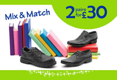 2 pairs for £30 on selected men's shoes