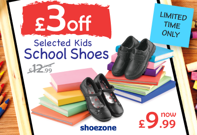 £3 off selected Kids School Shoes