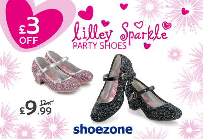 £3 off Girls Lilley Sparkle Party Shoes