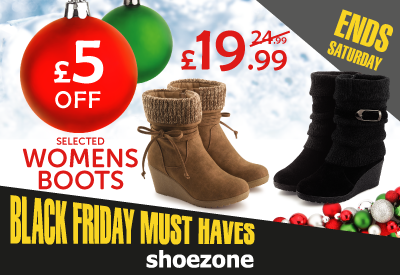 £5 off Selected Women's Boots 